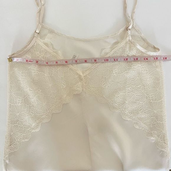 Intimissimi Ivory Lace Silk Slip Top Sz S - Picture 4 of 7